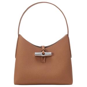 LONGCHAMP Коричневая кожаная сумка через плечо