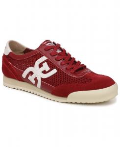 Женские сетчатые кроссовки Ivey на шнуровке Sam Edelman, Deep Scarlet, White