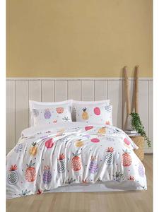 Комплект постельного белья Ива белый/разноцветный Colourful Cotton, 155x220 см