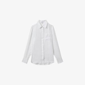 Рубашка Reiss Belle с длинным рукавом из льна, белый