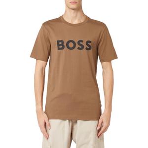 Футболка с логотипом HUGO BOSS, коричневая