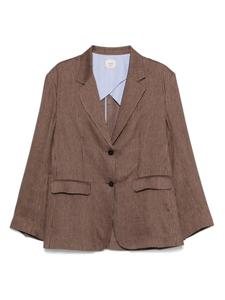 Полосатый однобортный пиджак Alysi, коричневый