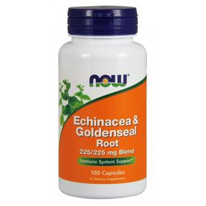 Echinacea and Goldenseal Root - Эхинацея пурпурная и желтокорень (БАД, 100 капсул) Now Foods