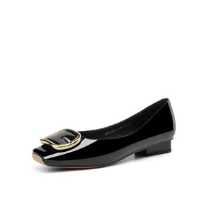 BOERDIQI Женские туфли на каблуке 3 см черные с овчинной стелькой, цвет Black (Sheepskin Insole)