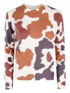 Свитер с принтом и круглым вырезом Mc2 Saint Barth, белый