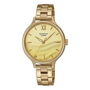 Часы CASIO SEAWAVE Subject Fashion 3d Minimalistic Watch Sapphire Crystal Gradient Gold