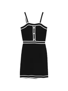 Платье с контрастной отделкой Twinset Kids, черный