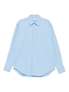 Хлопковая рубашка с длинными рукавами Alexander Mcqueen, синий