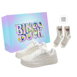 BINGO DUCK Скользоустойчивые низкие скейтерские туфли на платформе для женщин розовые, цвет Pink