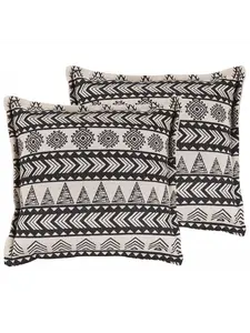 Декоративная подушка Beliani 2er Set Deko HENTEPE, цвет beige/schwarz