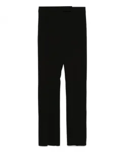 Укороченные брюки-смокинг с атласной лентой Max Mara, черный