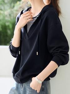 Худи с V-образным вырезом для женщин Doux Belle, цвет Navy