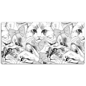 Настольный коврик Tulup Geschmiete Katzen, 90x45x1 см, зеленый