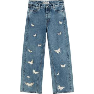 Джинсы с обрезанными штанинами Treble OUR LEGACY, индиго