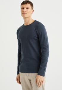 Футболка с длинным рукавом WE Fashion, серовато-синяя