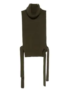 Вязаный топ с высоким воротником Uma Wang, зеленый