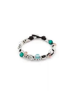 Браслет из звеньев, покрытых стерлинговым серебром, и кристаллов ручной работы Unode50, multicolor