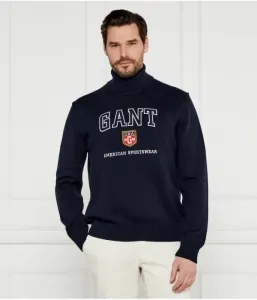 Водолазка regular fit Gant, темно-синий