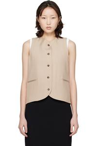 Жилет Paco, сшитый на заказ Loulou De Saison, бежевый