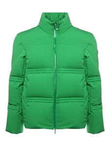 Стеганое пальто на молнии Moncler, зеленый