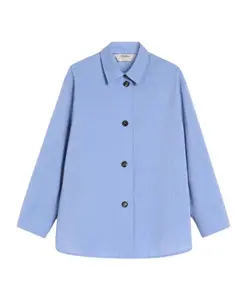 Хлопковая холщовая рубашка Max Mara, синий