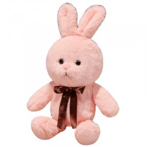 Плюшевая кукла милый кролик с бантом 40см высота 40см длина Mise, Cartoon Little Cute Rabbit Doll-Pink[Regular]