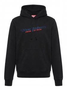 DIESEL Толстовка 'S-GINN-HOOD NEW INDUSTRIES' в черном цвете