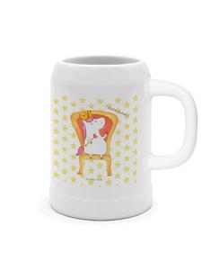 Пивная кружка Unicorn King без надписи белого цвета Mr. & Mrs. Panda