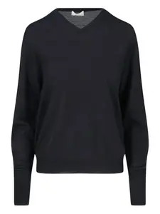 Свитер с V-образным вырезом Ma'Ry'Ya, черный