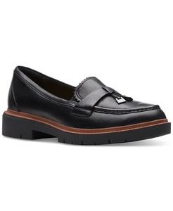 Женские комфортные лоферы Westlynn Bella с Lug-Sole Clarks, цвет Black Leather