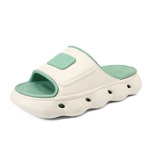 TAFN Тапочки-слайды унисекс белые зеленые