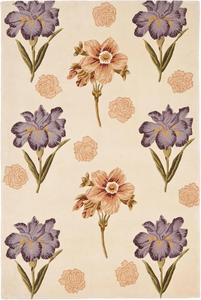 Ковер ручной работы из премиальной шерсти SAFAVIEH, 122 x 183 см, Mandarin Collection Ivory MD405A с цветочным узором