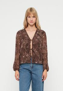 Блуза Abercrombie & Fitch TIE FRONT BLOUSE , Beige