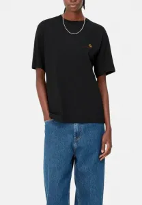Футболка с американским шрифтом в базовом стиле Carhartt Wip, Black