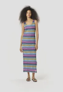 Длинное полосатое платье макси Koroshi, Azul Blue