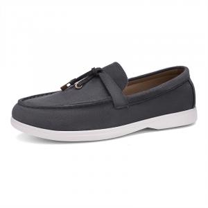 SHOUBA Лоферы мужские небесно-голубые/тёмно-серые/бежевые/чёрные — тёмно-серые, цвет Dark Gray