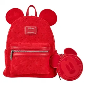 Рюкзак Loungefly Disney Mickey Backpack + Coin Purse, красный