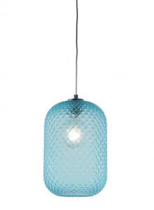 Светодиодный подвесной светильник MeineWunschleuchte Glas Blau Ø20 см, синий - диаметр абажура: 20 см.