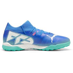 Футбольные бутсы для игры на хард Future 7 Match TT Puma, цвет bluemazing-puma white-electric peppermint