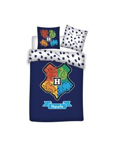 Постельное белье Гарри Поттера - 100% органический хлопок для фанатов 140x200 см синего цвета Harry Potter