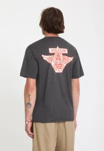 Футболка с принтом колеса Volcom, Heather Black