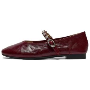 BATA Бордовые женские балетки Мэри Джейн, цвет Burgundy