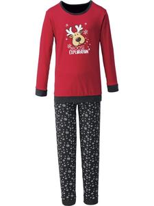 Erwin Müller Детская пижама из трикотажа малиново-красного цвета