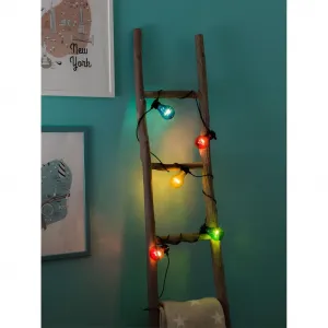 Светодиодная гирлянда Вечеринка-гирлянда 5 штук с эффектом пламени, гирлянда для пивного сада, 5 разноцветных лампочек / 40 теплых белых светодиодов Konstsmide, черный