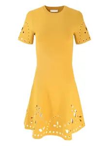 Мини-платье с люверсами Ulla Johnson, желтый