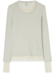 Многослойная футболка Jil Sander, серый
