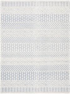 Ковер SAFAVIEH, 92 x 153 см, Natura Collection, Ivory & Blue, ручной работы, марокканский стиль бохо, шерстяной с бахромой, идеален для помещений с высокой проходимостью: прихожая, гостиная, спальня (NAT852M)