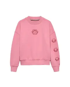 Толстовка для маленького мальчика с капюшоном и логотипом на груди Tommy Hilfiger, розовый