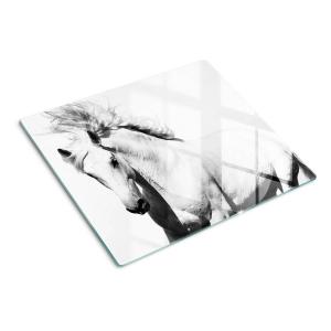 Стеклянная тарелка 60x52 см. Форма TULUP, белый