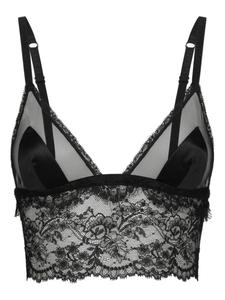 Dolce & Gabbana удлиненный кружевной бюстгальтер-бралетт, черный